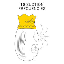 Intense klitoriskiihotin 10 licking ja suction frequencies -  sininen 2