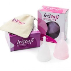 Iriscup - large  pinkki month cup + free sterilizer bag 2