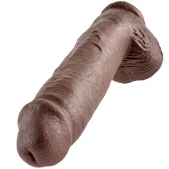 King cock - 11 dildo  ruskea kiveksillä 28 cm 2