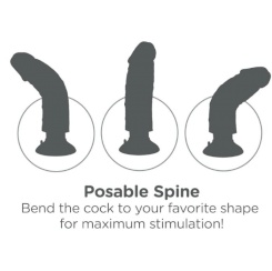 King cock - värisevä cock  ruskea 20.32 cm 5