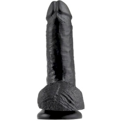 King cock - 7 dildo  musta kiveksillä 17.8 cm 1