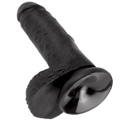 King cock - 7 dildo  musta kiveksillä 17.8 cm 4