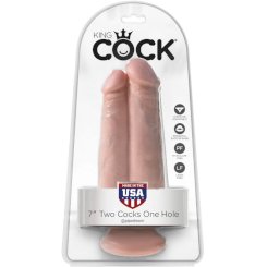 King cock - two cocks one hole 20.3 cm 2