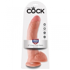 King cock - 9 dildo flesh kiveksillä 22.9 cm 0