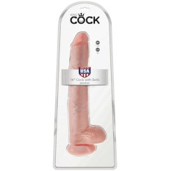 King cock - dildo kiveksillä 35.6 cm flesh 1