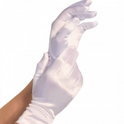 Leg Avenue - Satin Gloves  Valkoinen