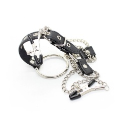 Ohmama fetish - nipple clamps with chains ja penisrengas 5