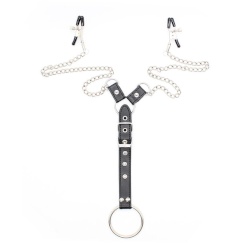 Ohmama fetish - nipple clamps with chains ja penisrengas 7