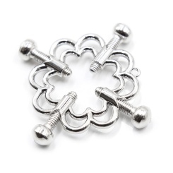 Ohmama fetish - metallilic flower clips 6
