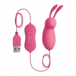 Omg - cute rabbit powerful  pinkki vibraattori usb 1