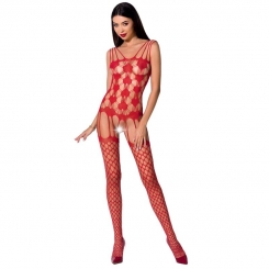 Passion Woman Bs067 Bodystocking - Red...