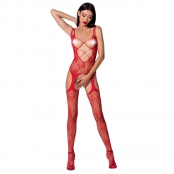 Passion Woman Bs075 Bodystocking - Red...