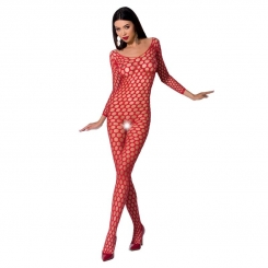 Passion Woman Bs077 Bodystocking - Red...