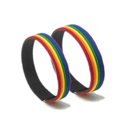Pride - Lgbt Flag Black Leather Bracelet