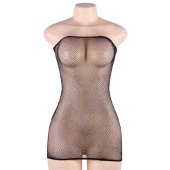 Queen lingerie - net body dress with diamonds s/l 2