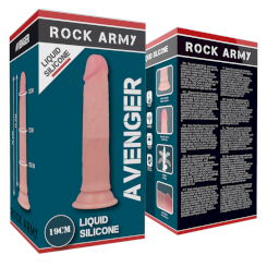 Rockarmy - valjaat + liquid silikoni dildo premium avenger 19 cm -o- 3.98 cm 6