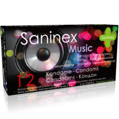 Saninex Music Condoms Arom Ticos 12 Pcs
