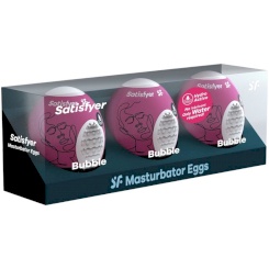 Satisfyer - 3 Masturbaattori Eggs Bubble