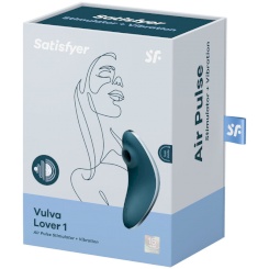 Satisfyer - vulva lover 1 air pulse stimulaattori & vibraattori  sininen 3