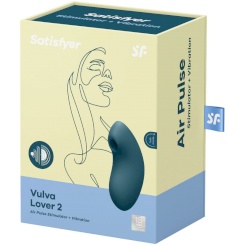 Satisfyer - vulva lover 2 air pulse stimulaattori & vibraattori  sininen 3