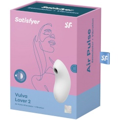 Satisfyer - vulva lover 2 air pulse stimulaattori & vibraattori  valkoinen 3