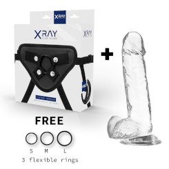 Xray Harness + Clear Cock With Balls ...